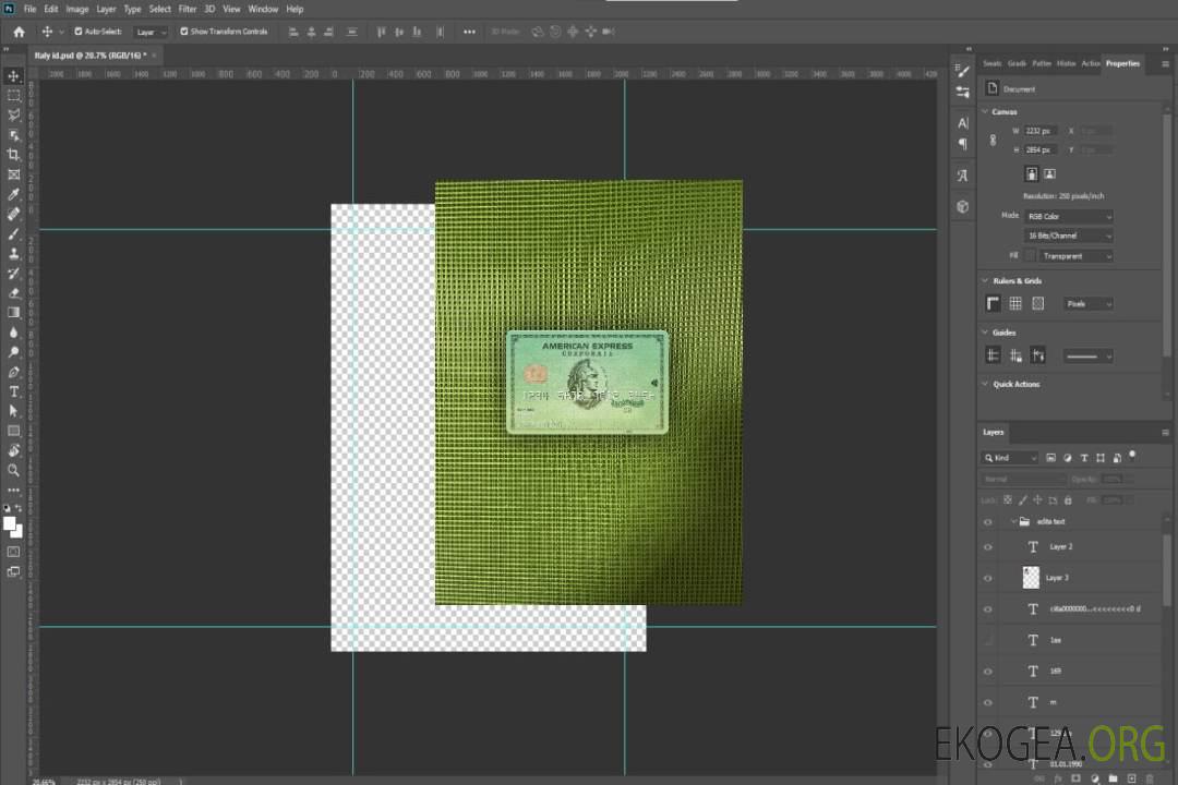 USA Californie Varo Bank AMEX carte verte photolook , template USA Californie Varo Bank AMEX carte verte photolook , template